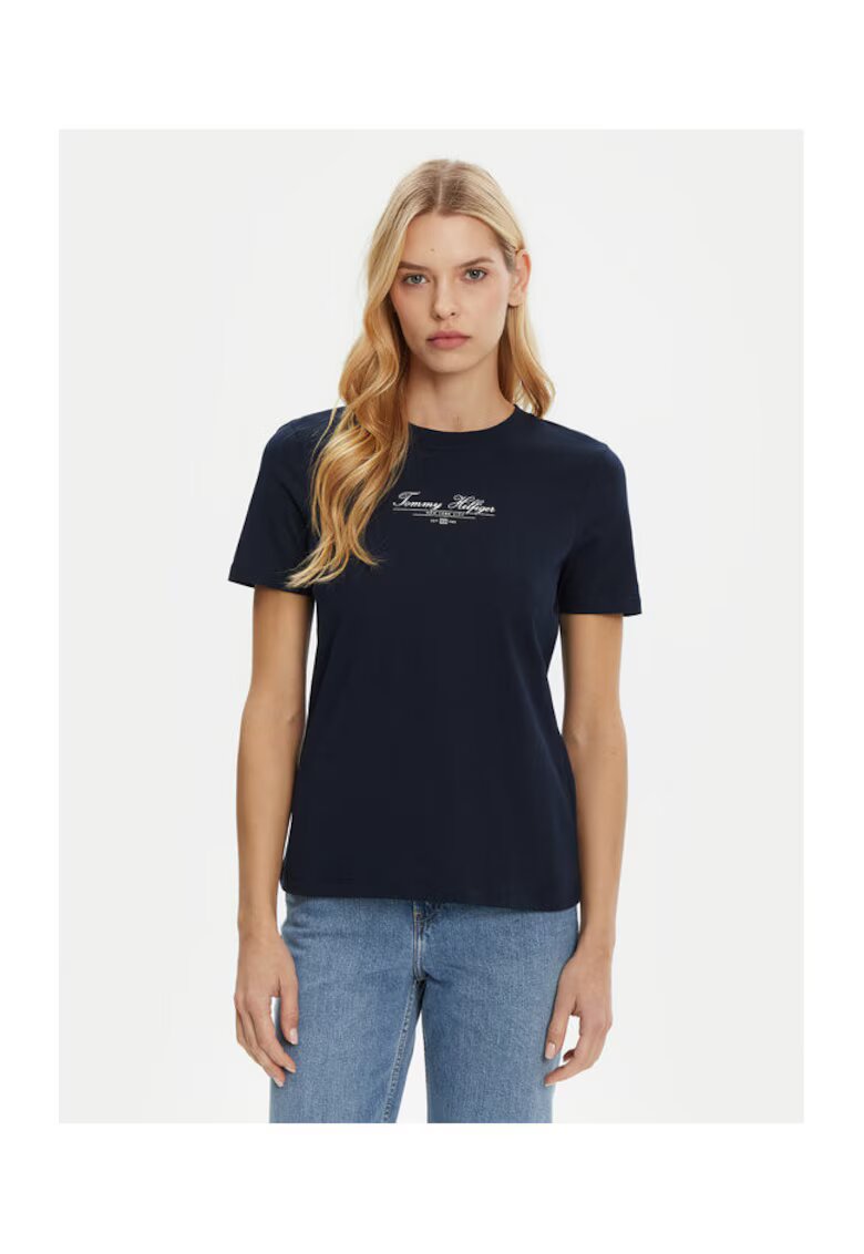 Tommy Hilfiger Tricou Dama - Bleumarin - 100% bumbac -
