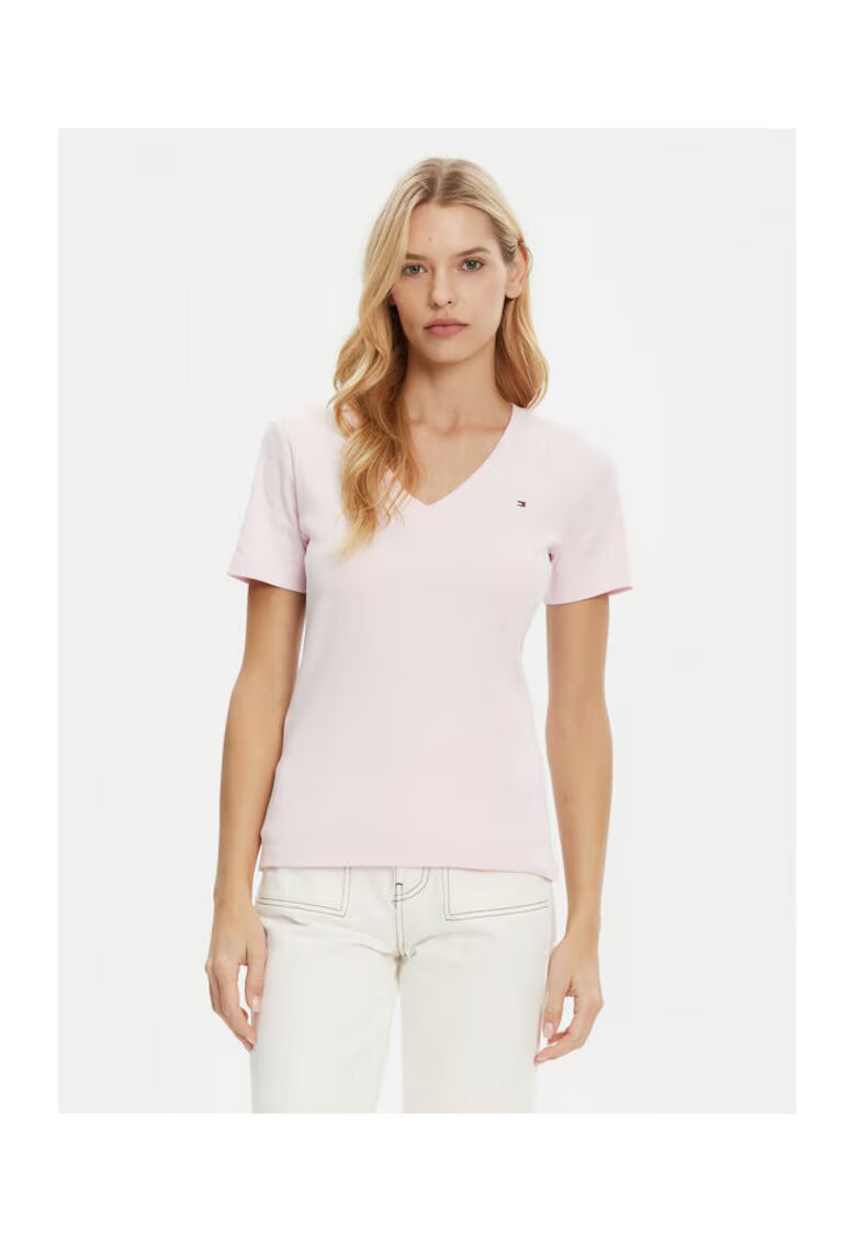 Tommy Hilfiger Tricou Dama - Roz - 100% bumbac -