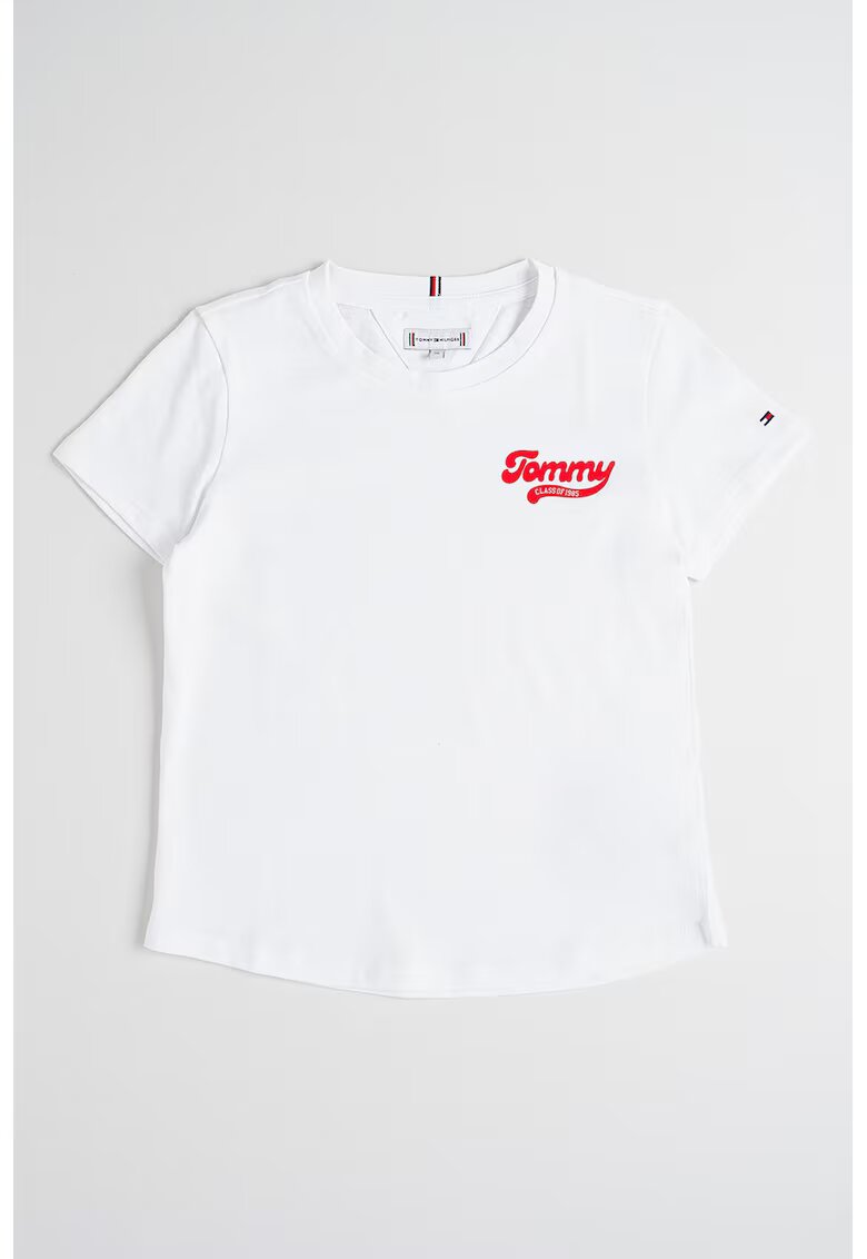Tommy Hilfiger Tricou din amestec de bumbac cu logo - Alb optic