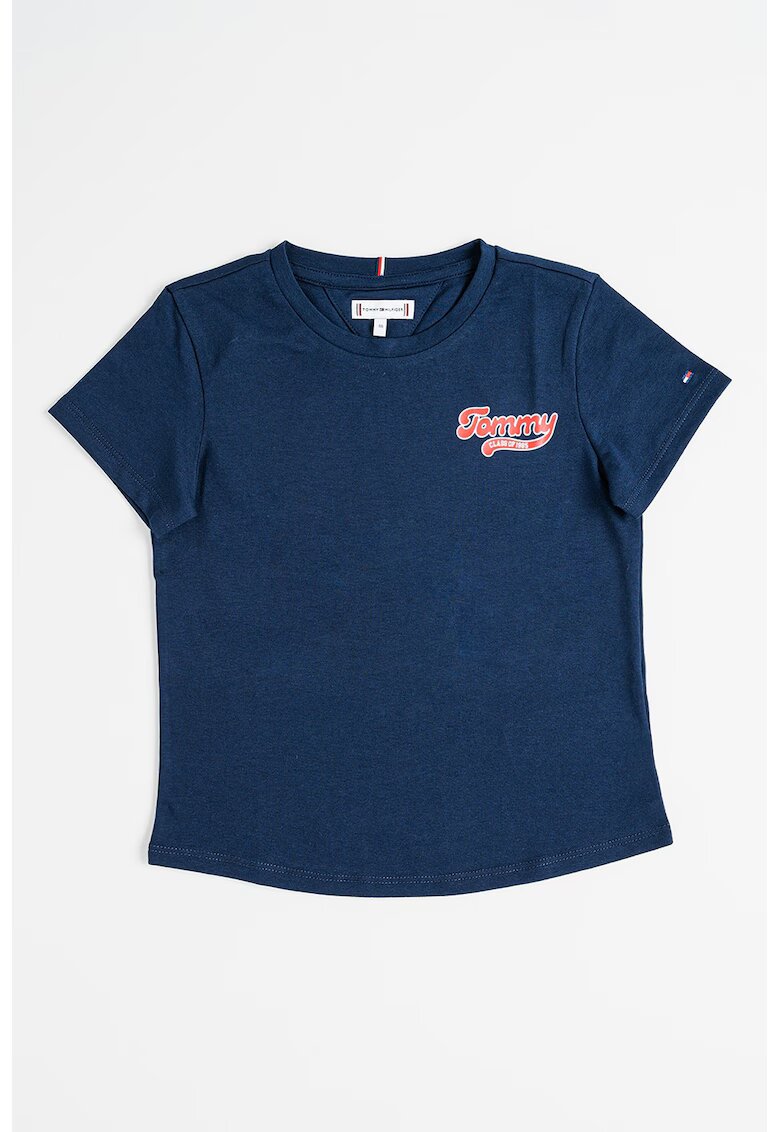 Tommy Hilfiger Tricou din amestec de bumbac cu logo - Bleumarin