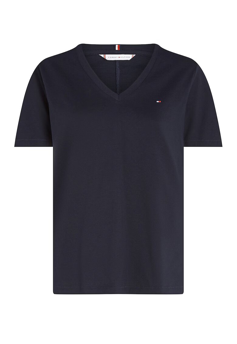 Tommy Hilfiger Tricou din bumbac cu decolteu in V