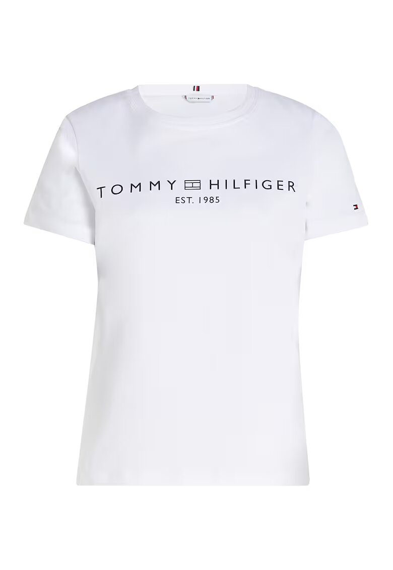 Tommy Hilfiger Tricou din bumbac cu imprimeu logo - Alb