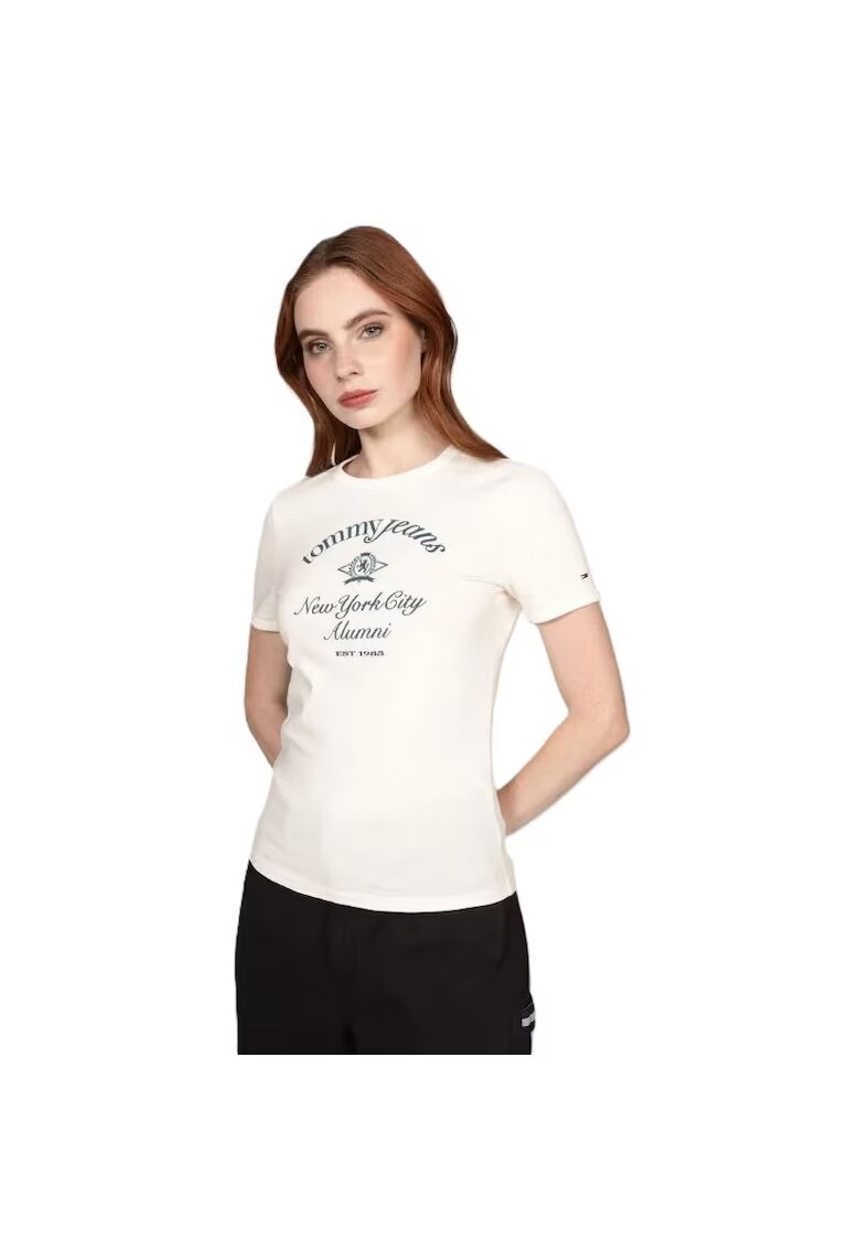 Tommy Hilfiger Tricou pentru Femei - DW0DW20323-YBH - Alb - Alb