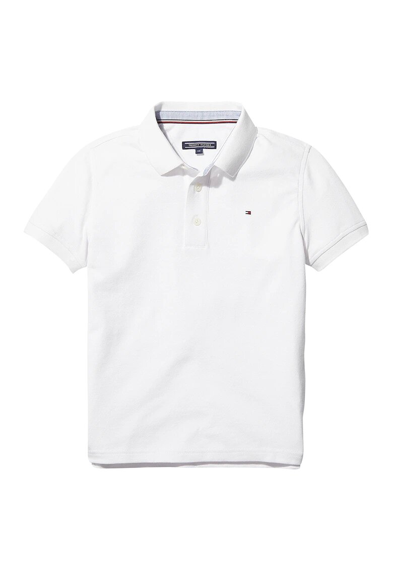Tommy Hilfiger Tricou polo din amestec de bumbac organic - Alb
