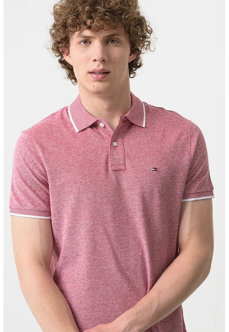 Tommy Hilfiger Tricou polo din amestec de in - Rosu stins