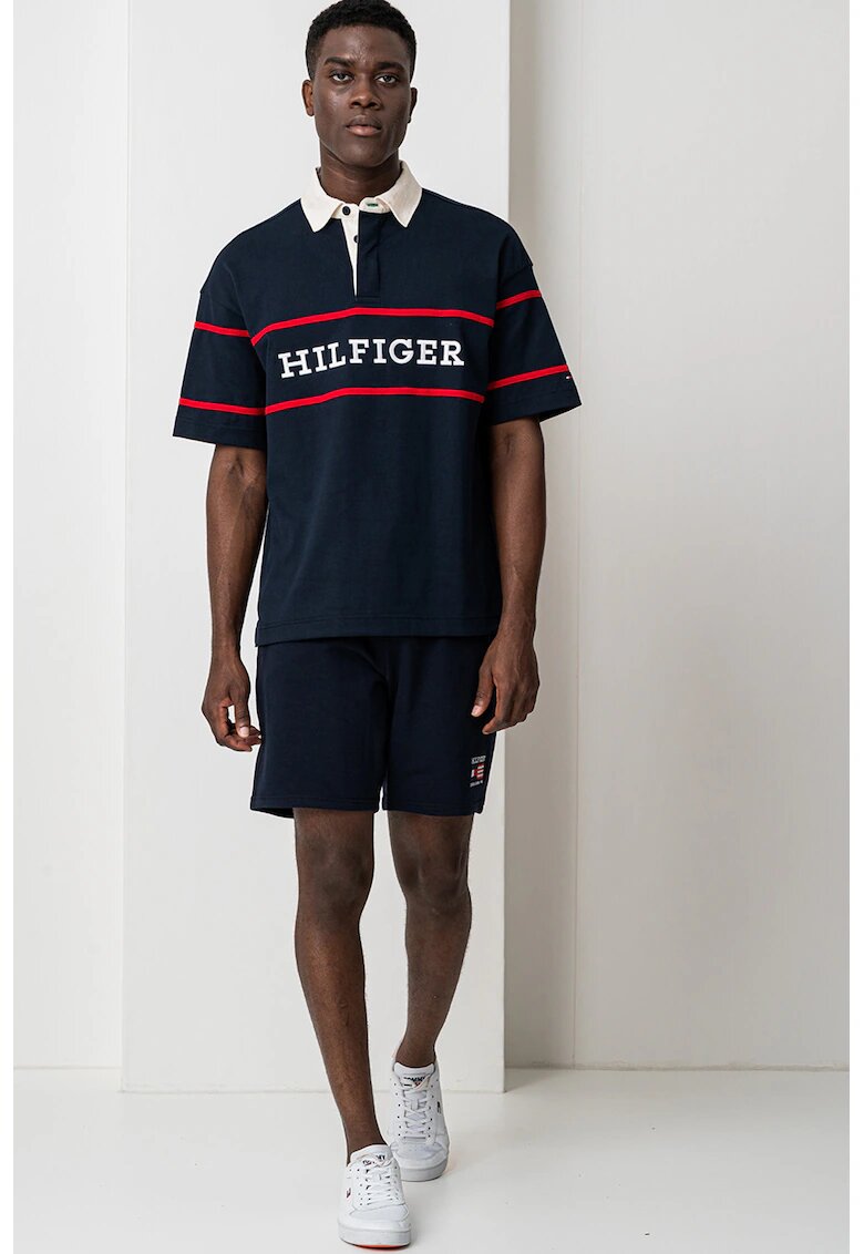 Tommy Hilfiger Tricou polo regular-fit - Rosu/Bleumarin