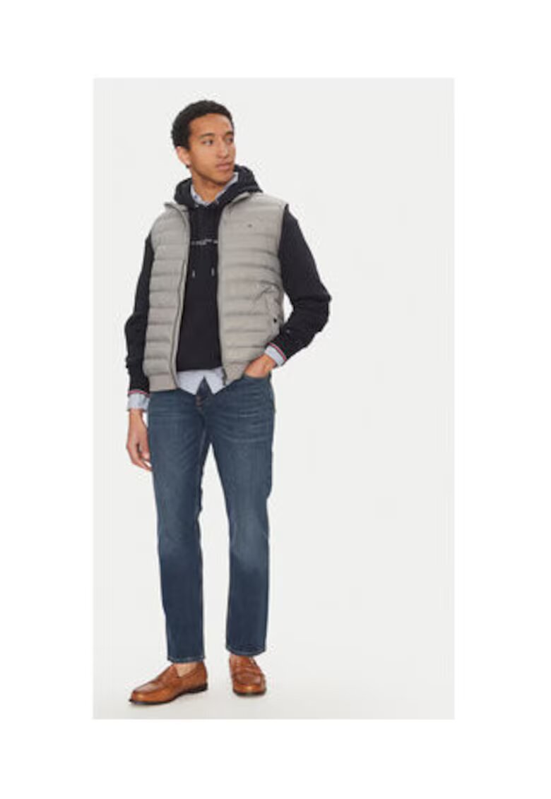 Tommy Hilfiger Vesta barbati - gri - 100% poliamida - 72% bumbac organic - 28% poliester -