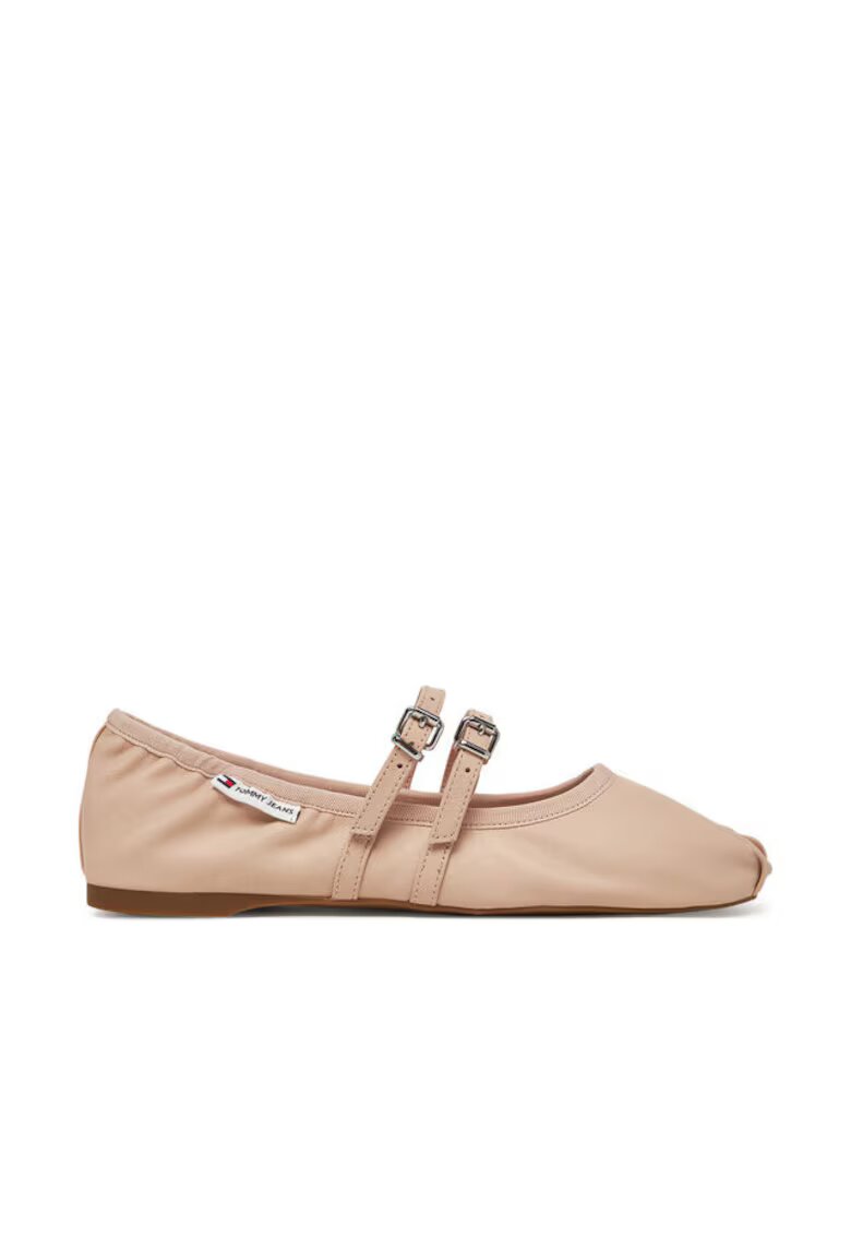 Tommy Jeans Balerini de dama - piele naturala - roz -