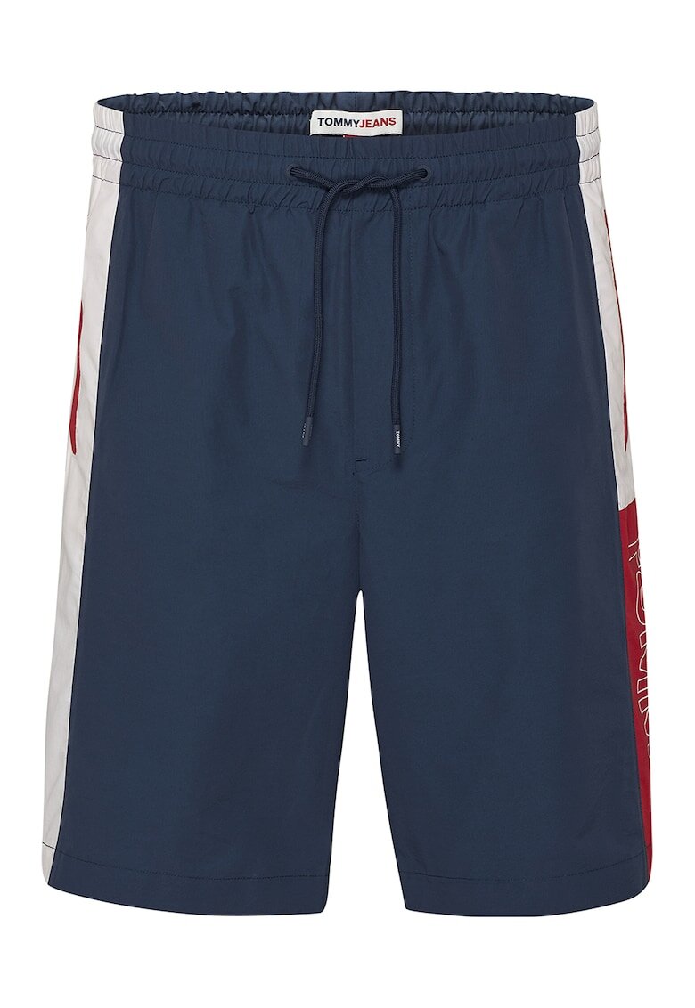 Tommy Jeans Bermude relaxed fit cu model colorblock - Bleumarin