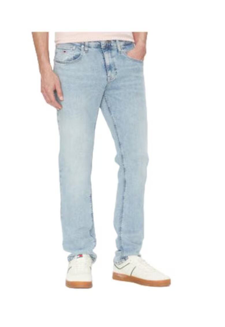 Tommy Jeans Blugi barbati - bumbac/elastan - albastru deschis
