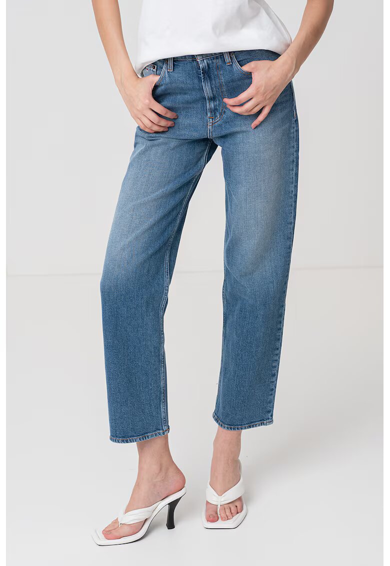 Tommy Jeans Blugi crop drepti Layla - Albastru