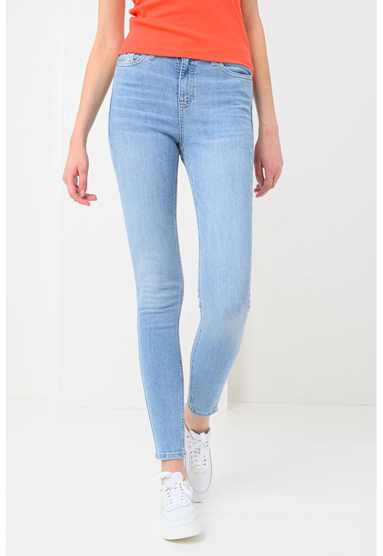 Tommy Jeans Blugi crop skinny cu talie inalta
