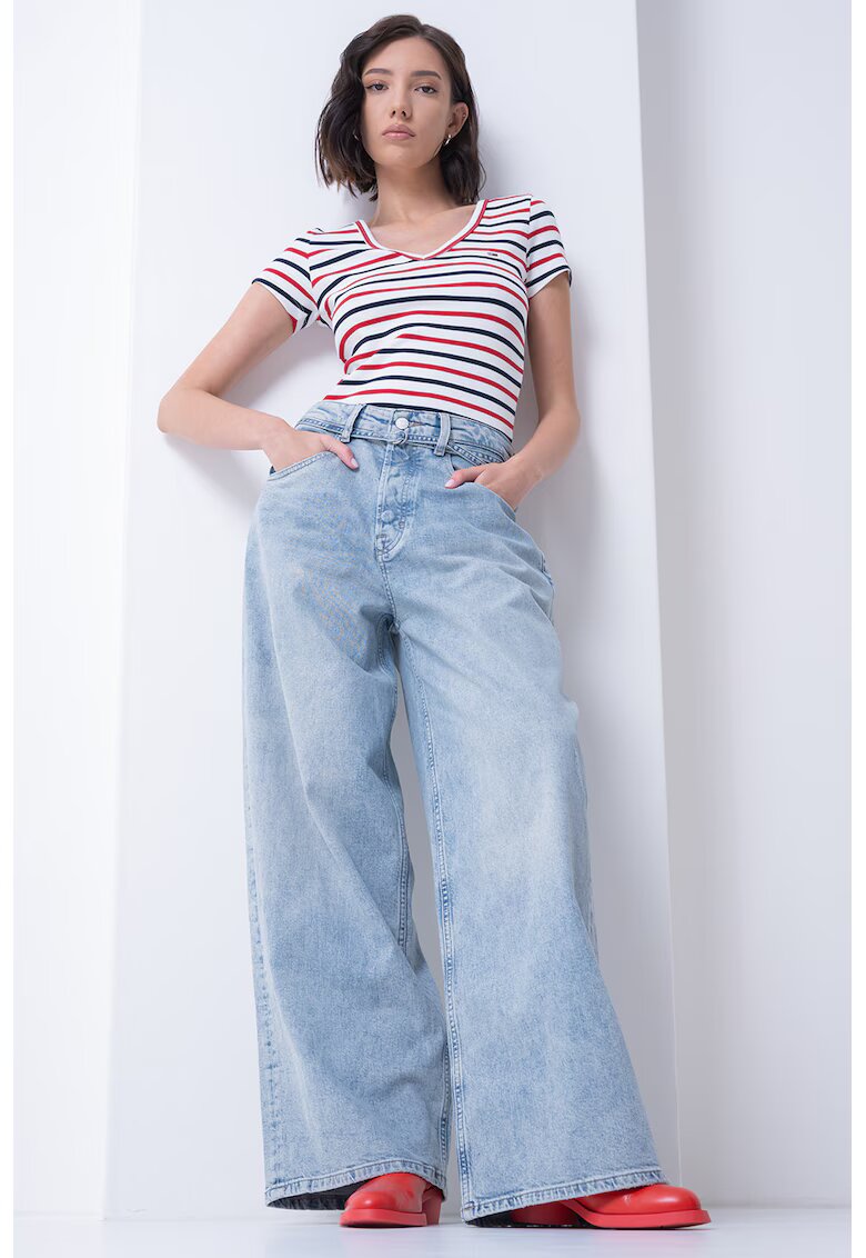 Tommy Jeans Blugi cu croiala ampla - Albastru pal