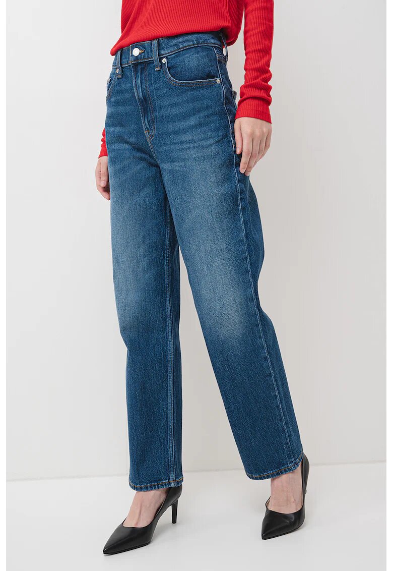 Tommy Jeans Blugi cu croiala dreapta Layla - Albastru inchis