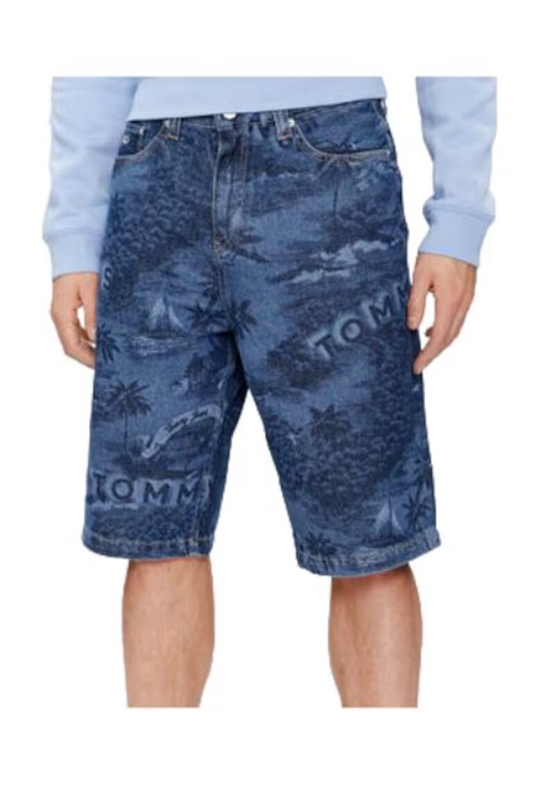 Tommy Jeans Blugi scurti barbati - bumbac - albastru