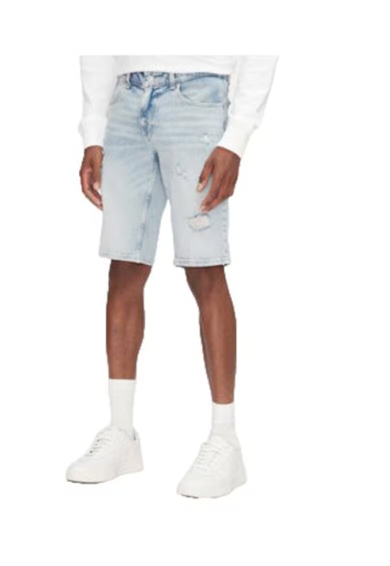 Tommy Jeans Blugi scurti barbati - bumbac/elastan - albastru deschis -