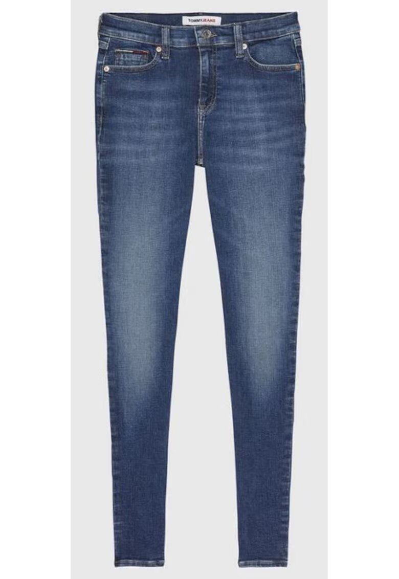 Tommy Jeans Blugi Skinny cu aspect decolorat cu talie medie