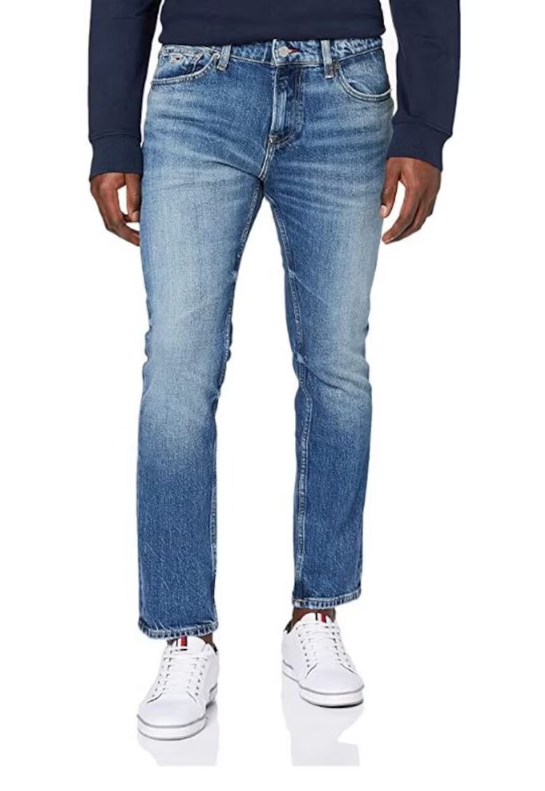 Tommy Jeans Blugi uni slim fit cu talie medie -