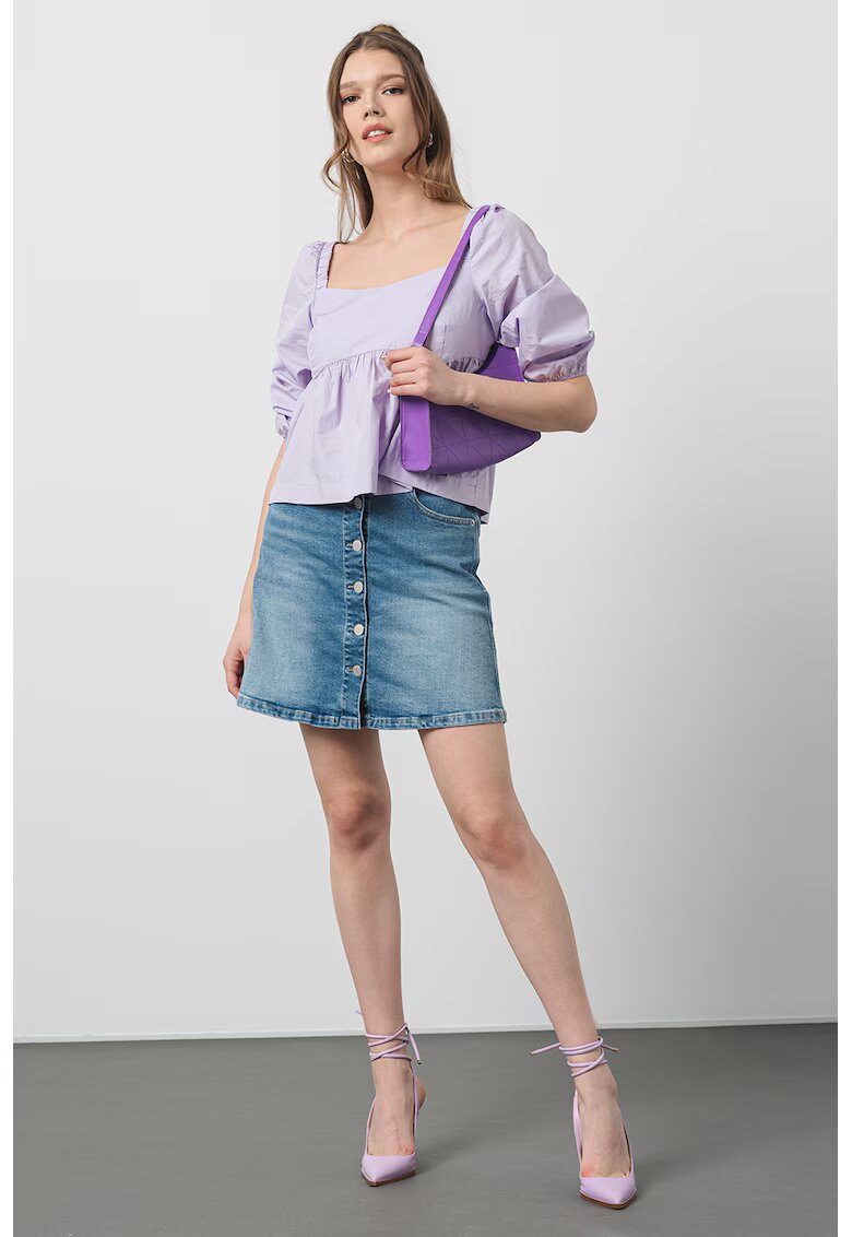 Tommy Jeans Bluza cu maneci bufante - Lila