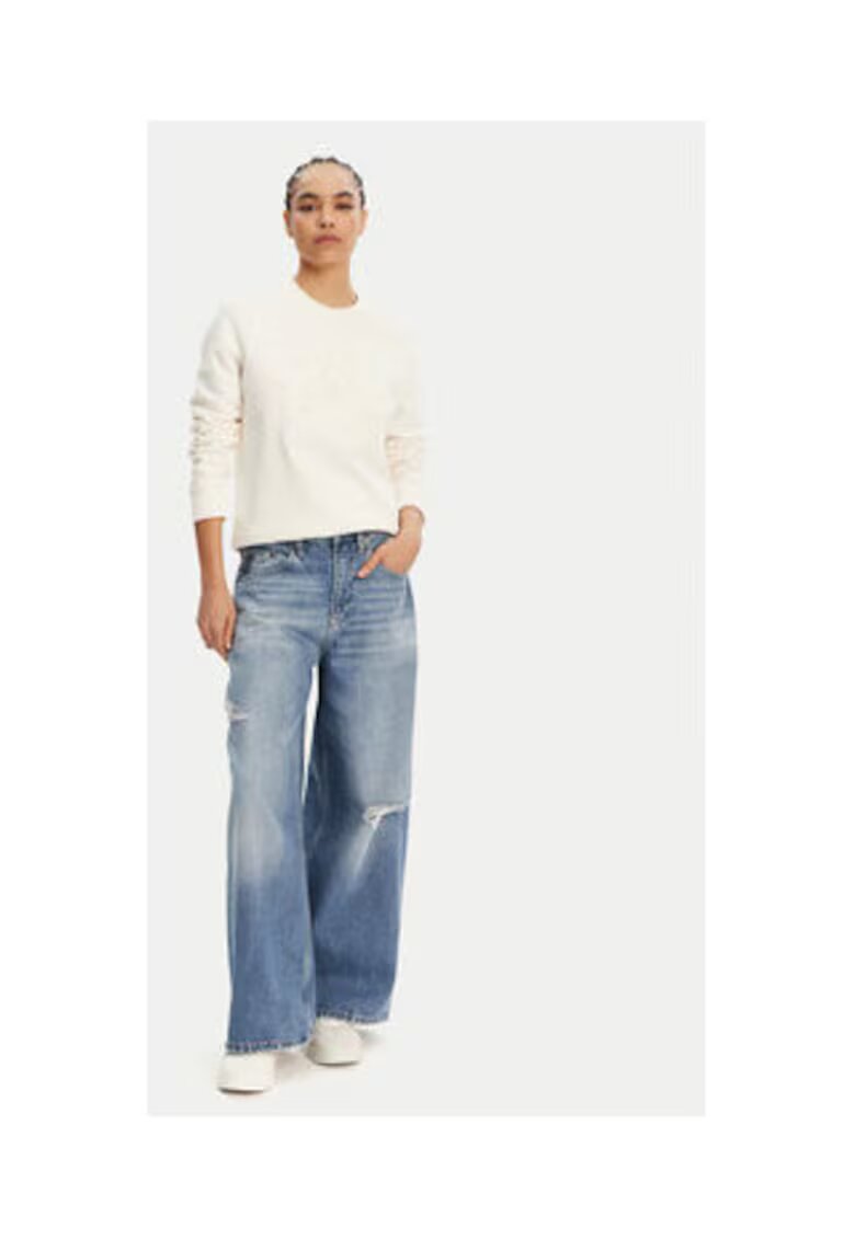 Tommy Jeans Bluza Dama - Alb - 100% bumbac -