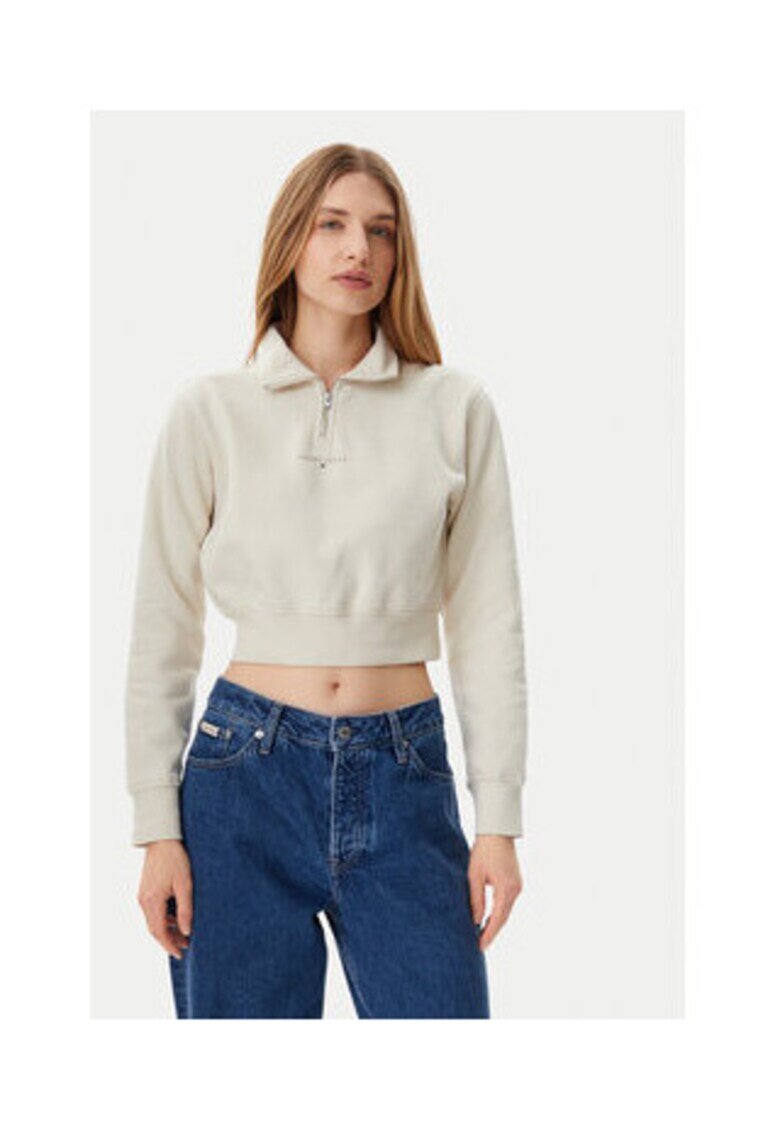 Tommy Jeans Bluza dama Bej - Material mixt - Bej