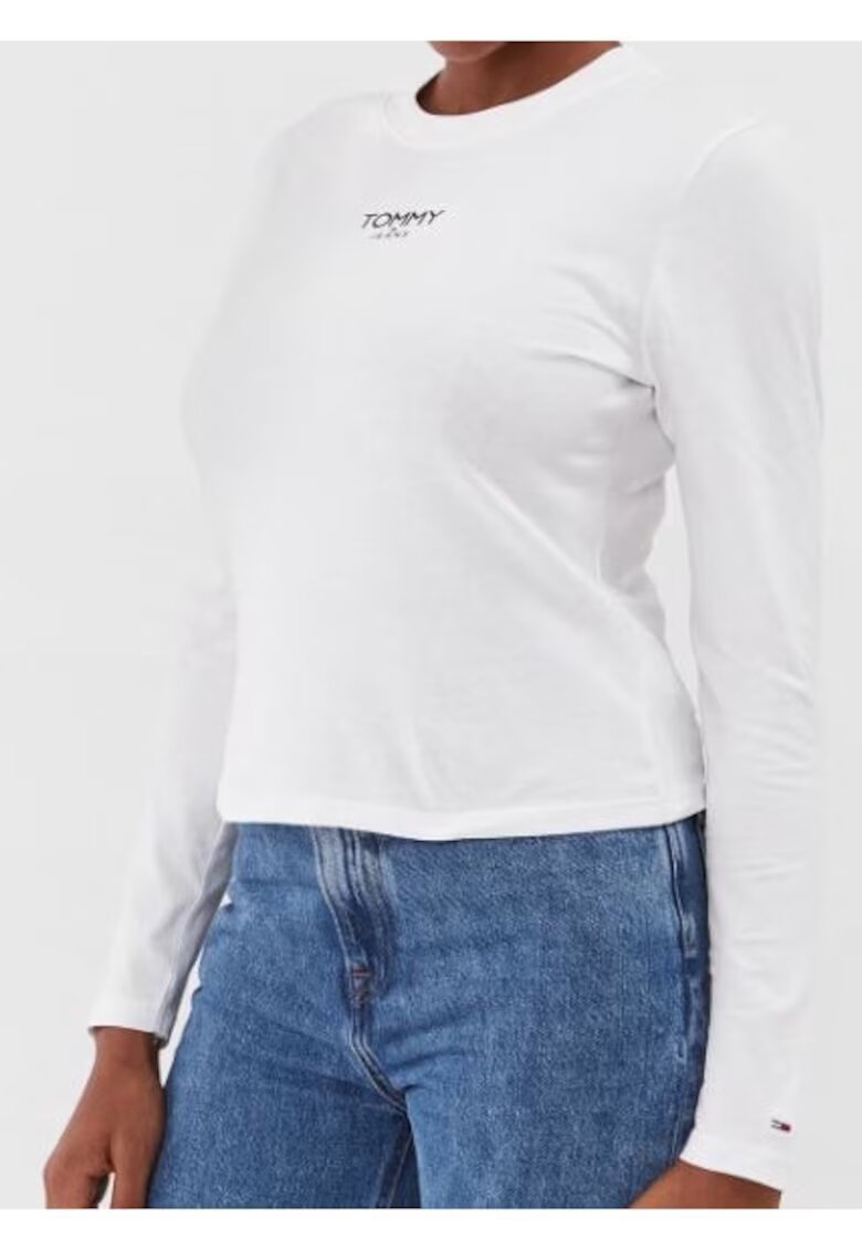 Tommy Jeans Bluza dama - Bumbac - Alb - Alb