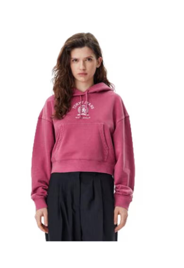 Tommy Jeans Bluza dama - bumbac - roz -