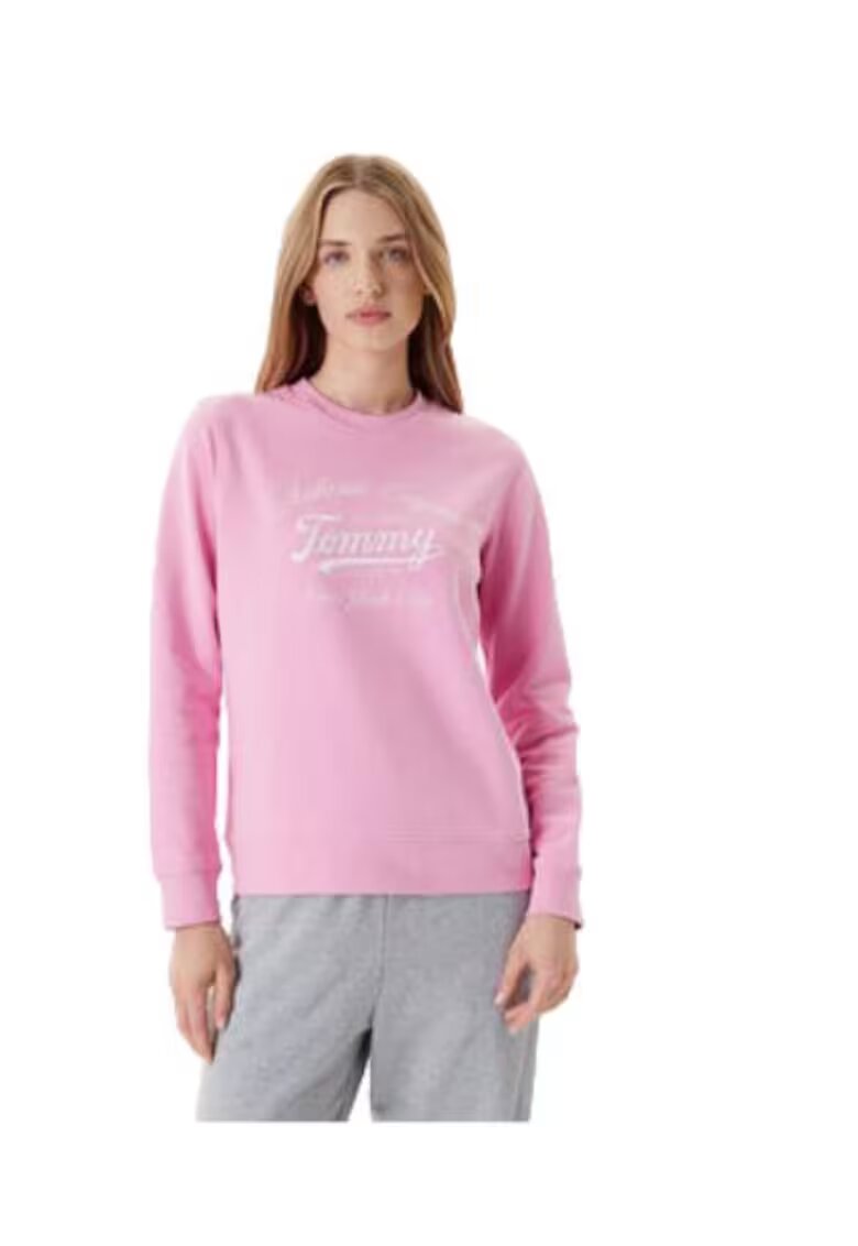 Tommy Jeans Bluza dama - bumbac - roz -