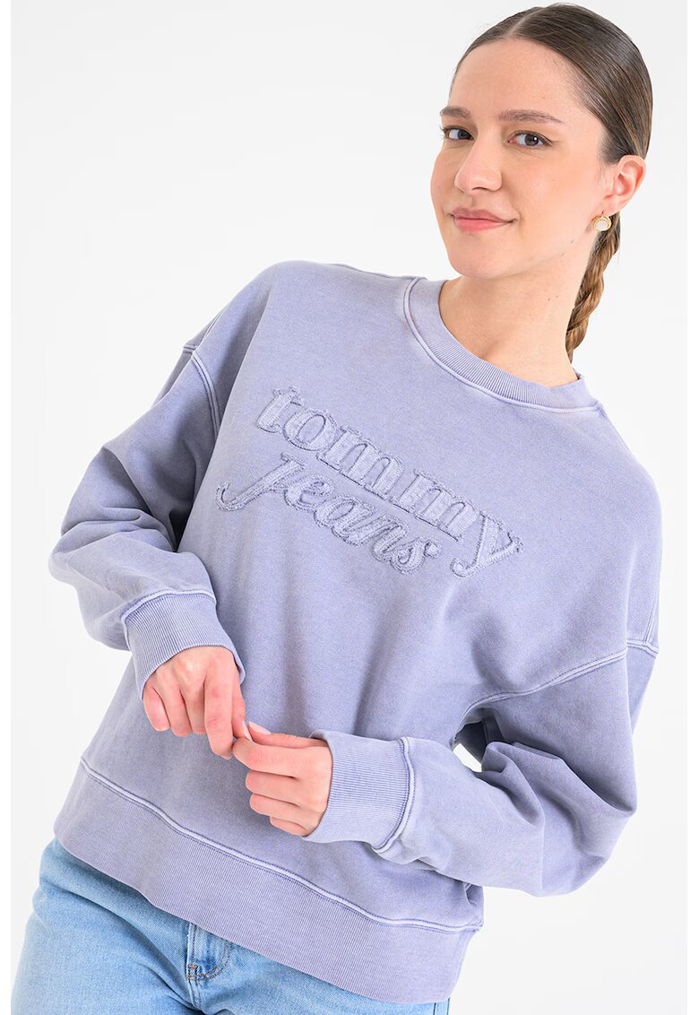 Tommy Jeans Bluza de trening cu logo - Lila pal