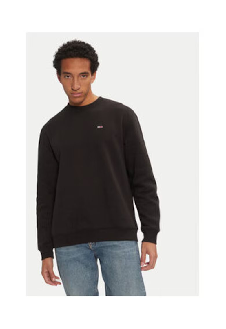 Tommy Jeans Bluza Negru - 80% bumbac - 20% poliester reciclat