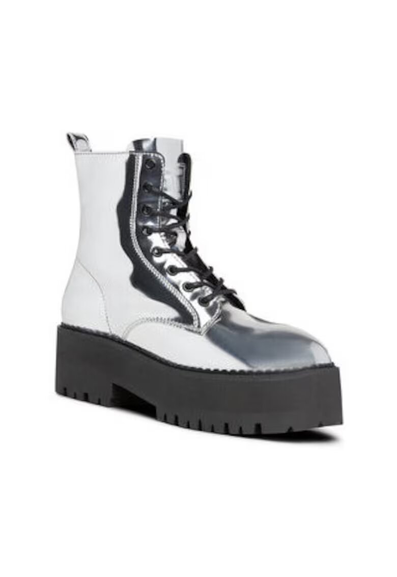 Tommy Jeans Botine dama - piele ecologica - gri