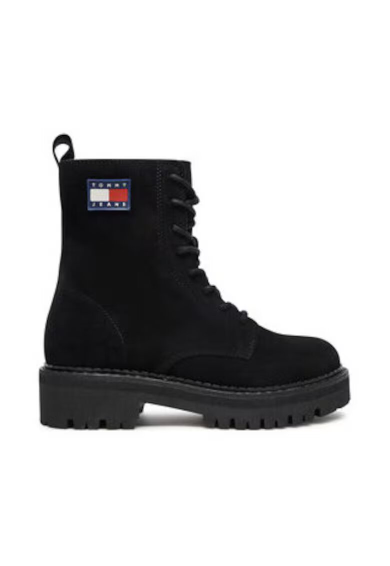 Tommy Jeans Botine dama - piele naturala - negru -