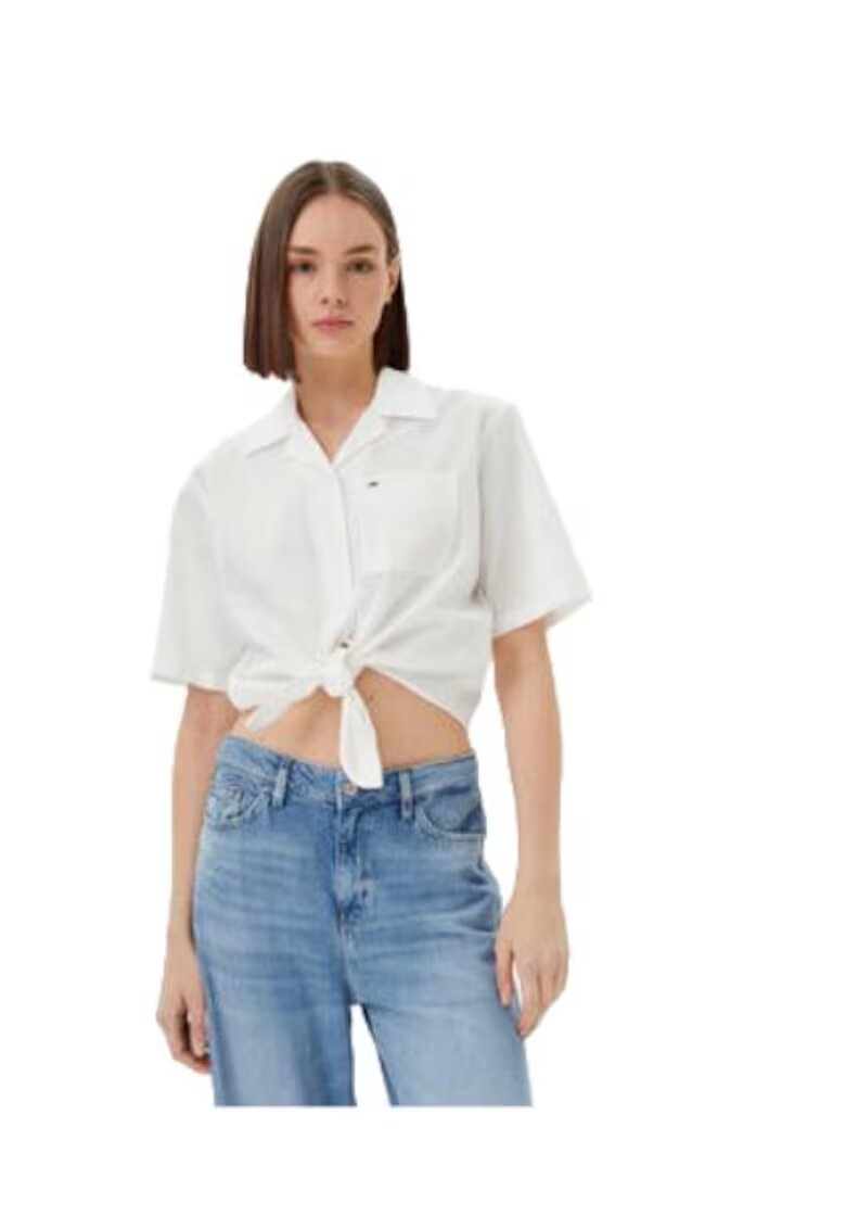 Tommy Jeans Camasa dama - bumbac/in - ecru -