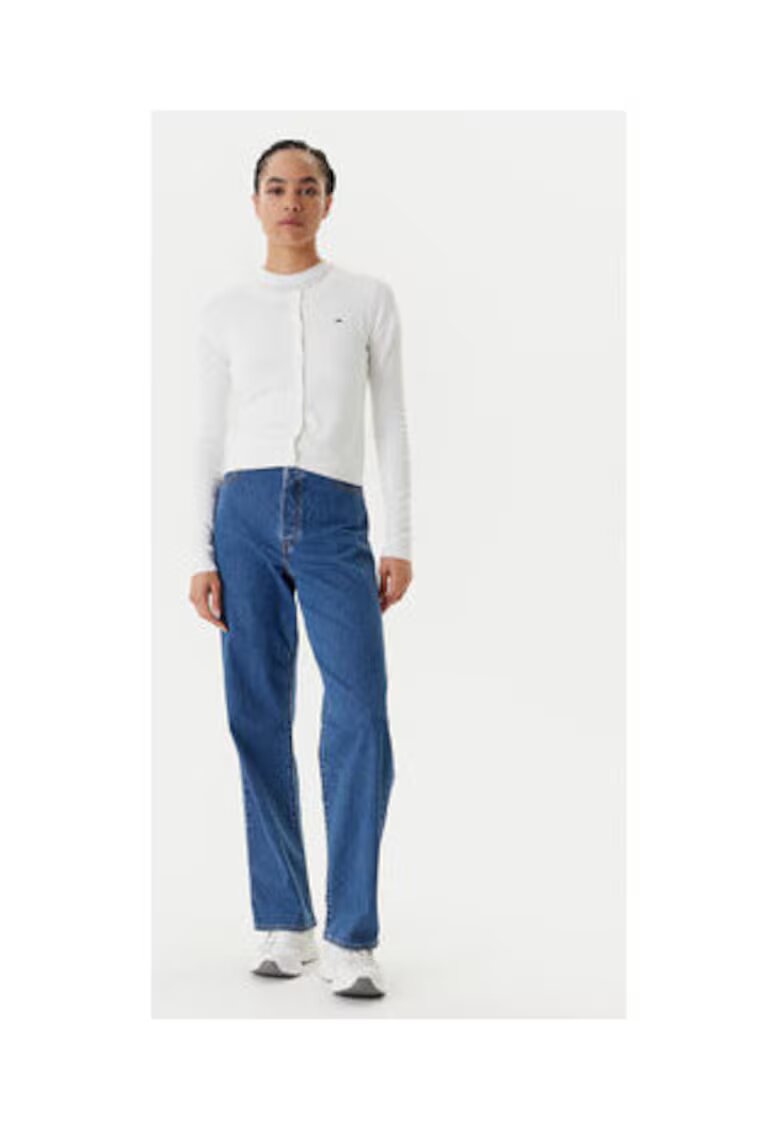 Tommy Jeans Cardigan Dama - Ecru - 100% bumbac - Ecru