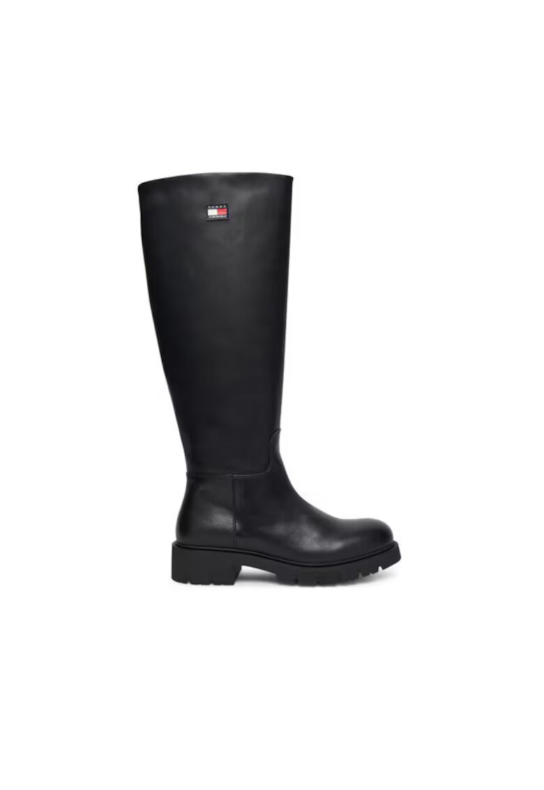 Tommy Jeans Cizme dama - piele naturala - negru