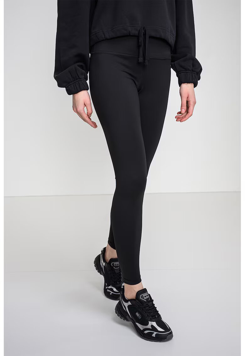 Tommy Jeans Colanti crop cu talie inalta - Negru