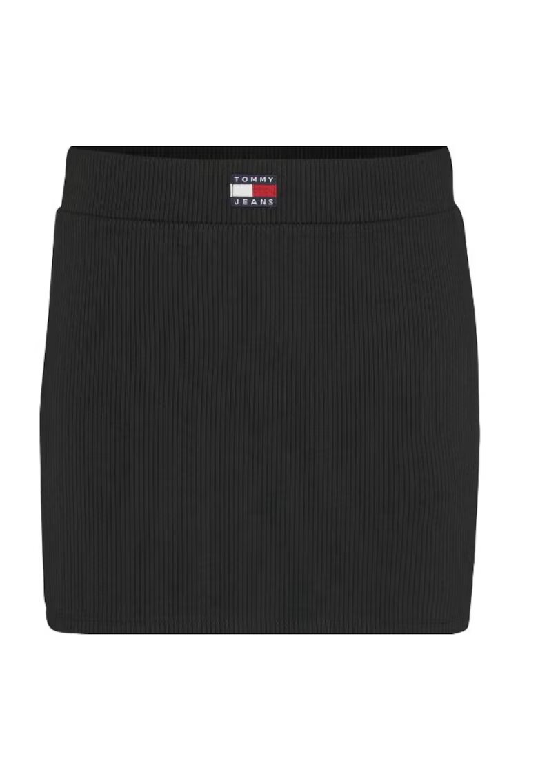 Tommy Jeans Fusta dama - Poliester - Negru - Negru