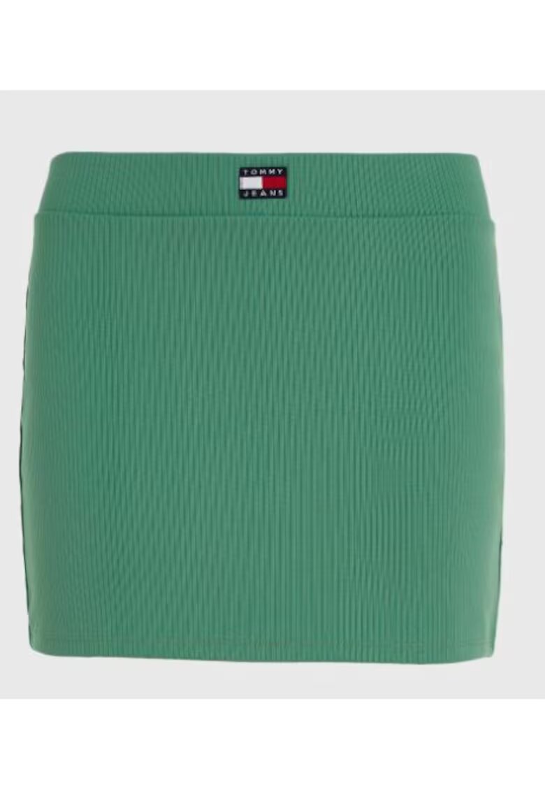Tommy Jeans Fusta dama - Poliester - Verde - Verde
