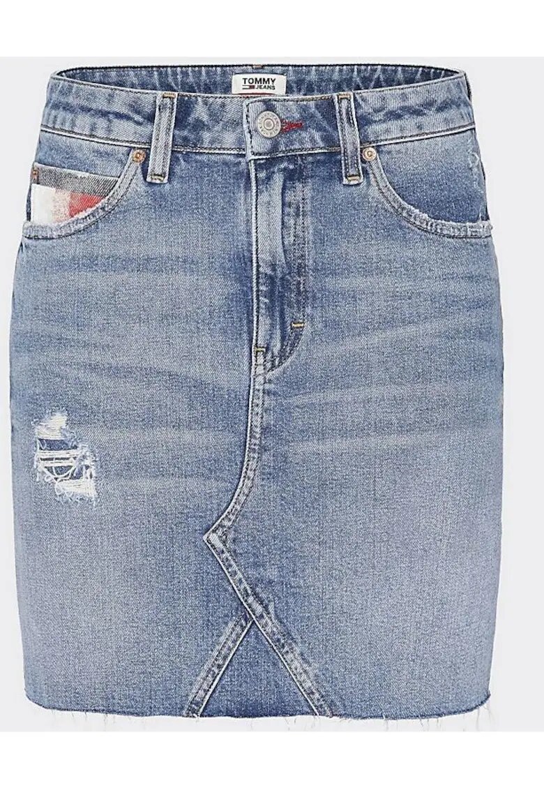 Tommy Jeans Fusta midi din denim -