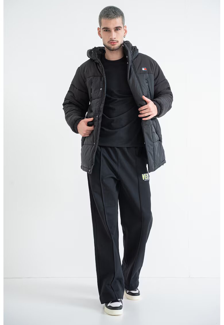 Tommy Jeans Geaca cu gluga si buzunare cu fermoar - Negru