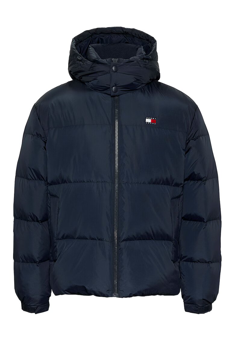 Tommy Jeans Geaca cu logo supradimensionat - Bleumarin