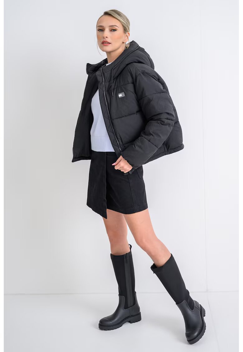 Tommy Jeans Geaca cu vatelina si gluga - Negru
