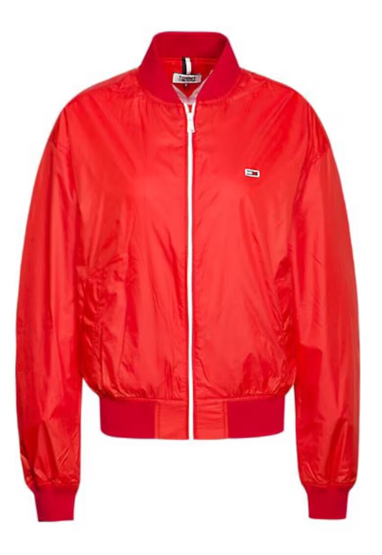 Tommy Jeans Geaca dama - Poliester - Rosu - Portocaliu