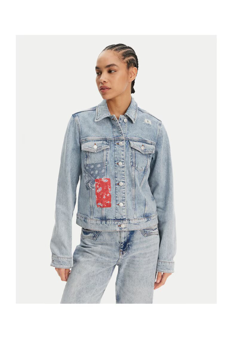 Tommy Jeans Geaca de dama - albastru
