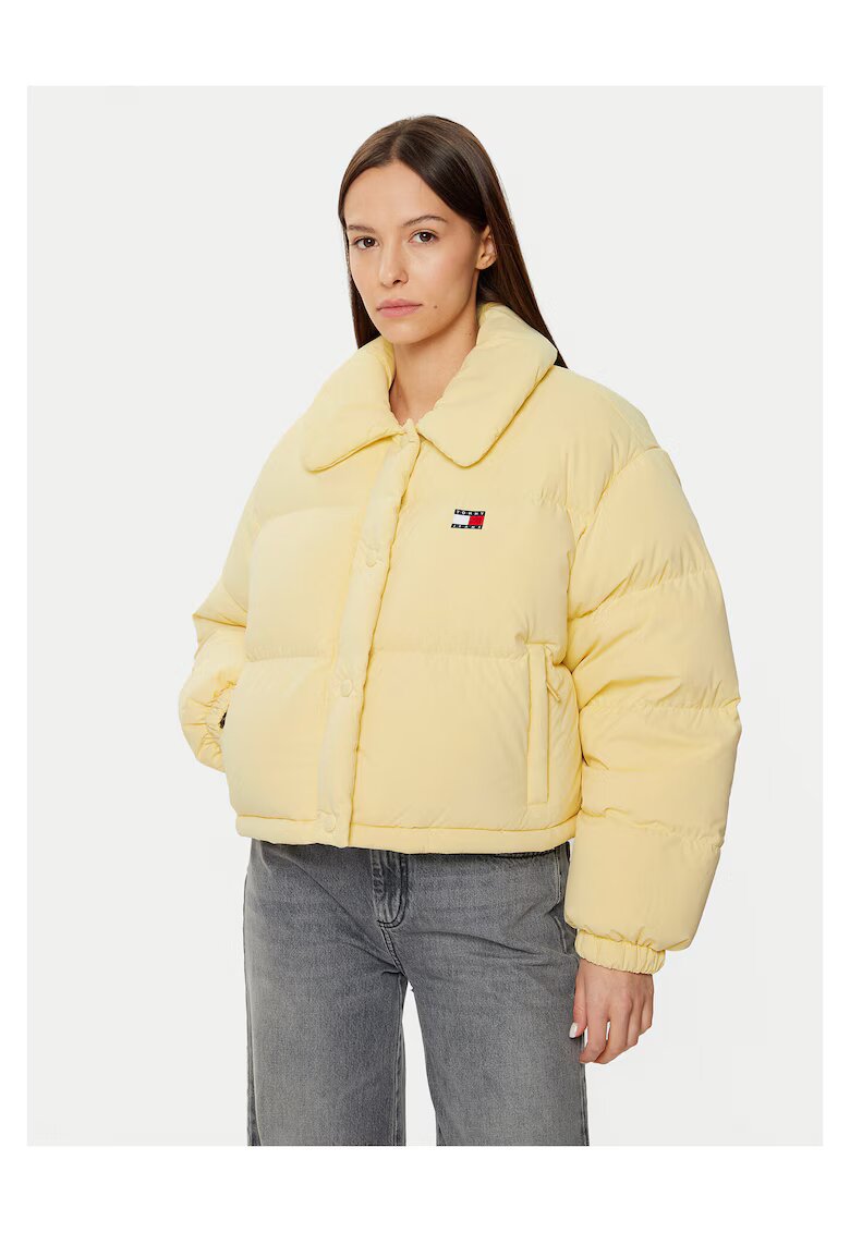 Tommy Jeans Geaca de puf dama bej - Bej