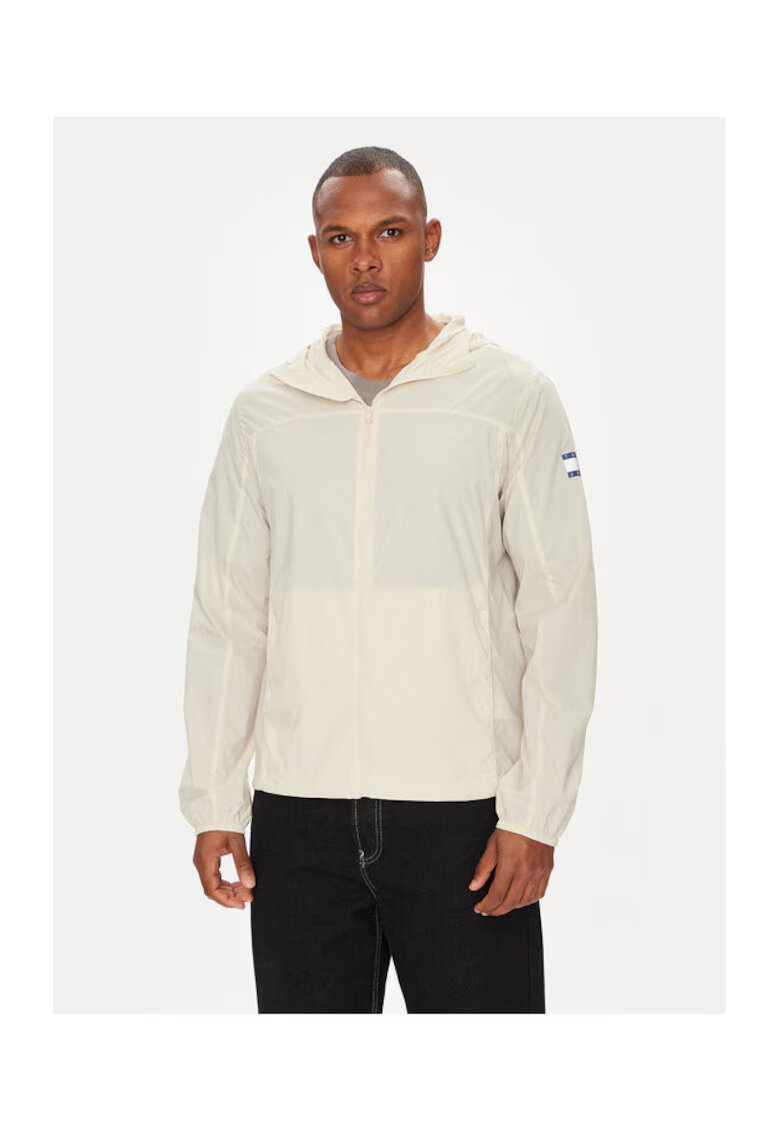 Tommy Jeans Geaca de tranzitie - bej - 100% nailon reciclat -