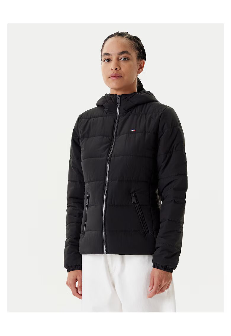 Tommy Jeans Geaca de tranzitie pentru femei negru