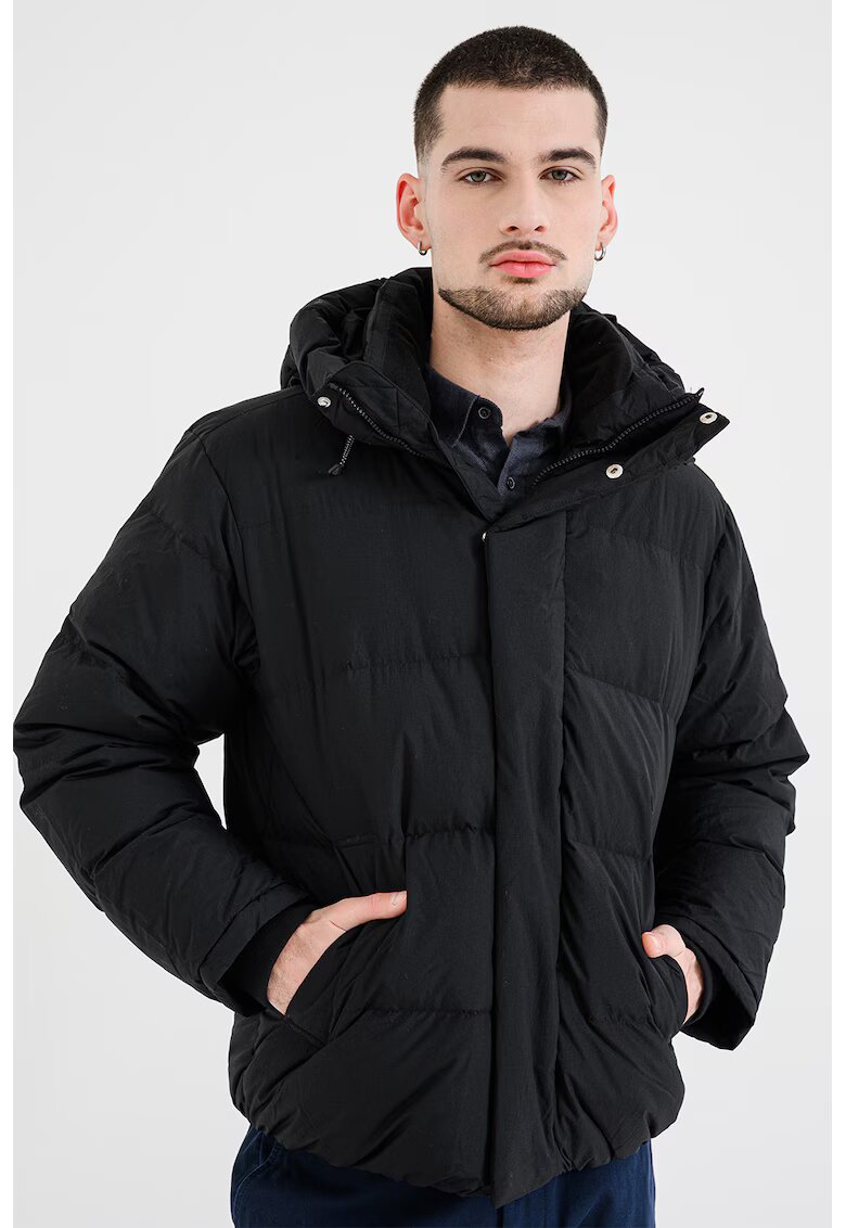 Tommy Jeans Geaca lejera cu gluga - Negru