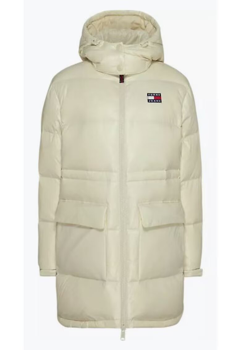 Tommy Jeans Geaca lunga cu gluga cu umplutura de pene