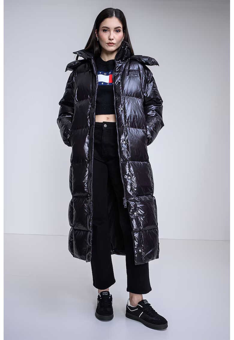 Tommy Jeans Geaca lunga - Negru